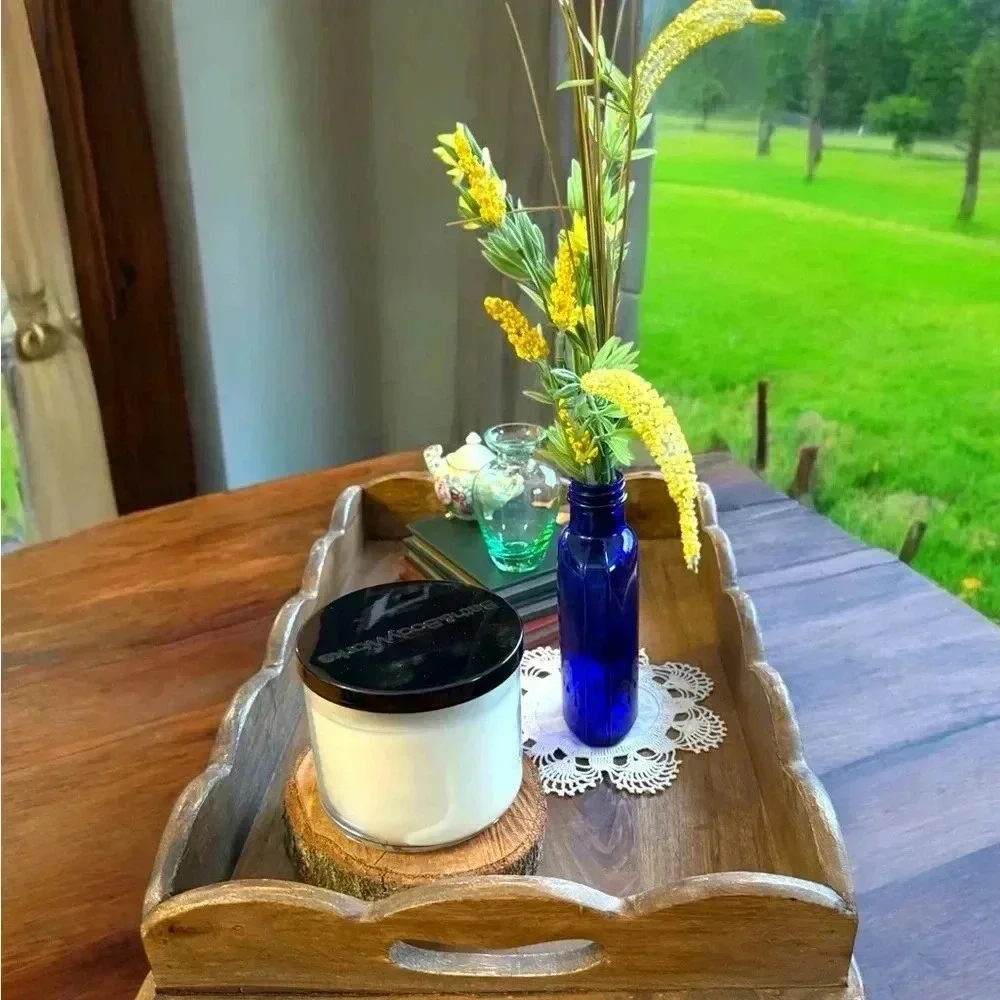 Lovely Decorative Vignette with Lenox, Bath&Body Works, & Cobalt Blue